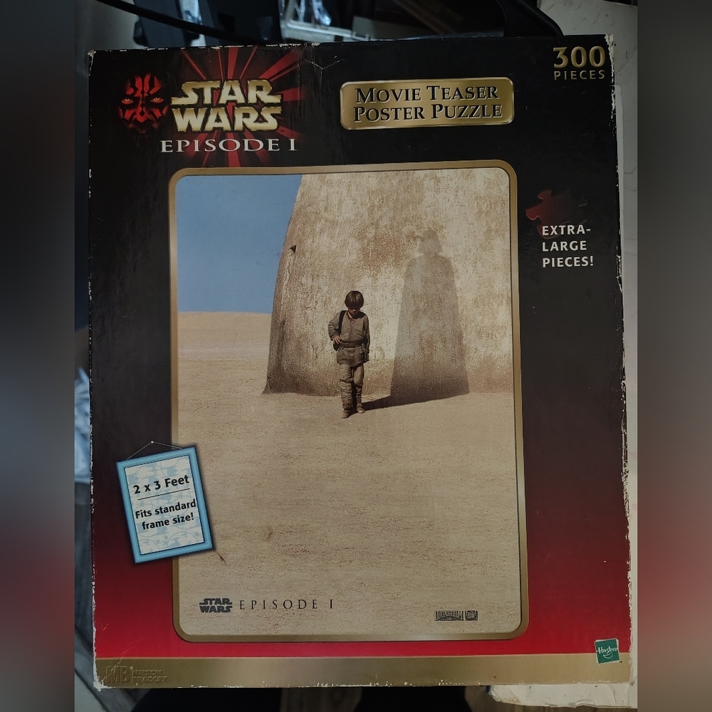 Star Wars Episode 1 Movie Teaser 300 Piece Puzzle 2'x3' Hasbro XL 1999
